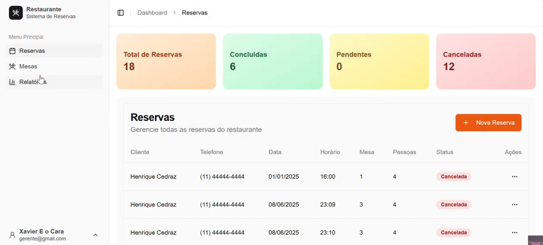 Sistema de Restaurante
